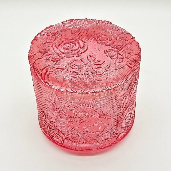 Homeworx Harry Slatkin Pink Rose Glass Candle Holder - Picture 1 of 5